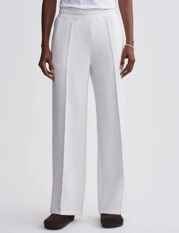 The Wide Leg Pant 30" - Ivory Marl Formal Slim Pants