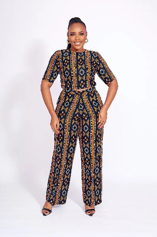 AFRICAN PRINT SIMI PANTS High-Waist Yoga Pants