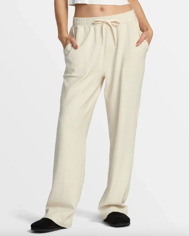 RVCA Womens Sofie Waffle Pant - Latte Classic Chino Pants