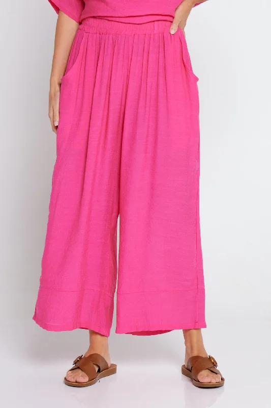 Bonnie Pants - Hot Pink Casual Sweatpants Style