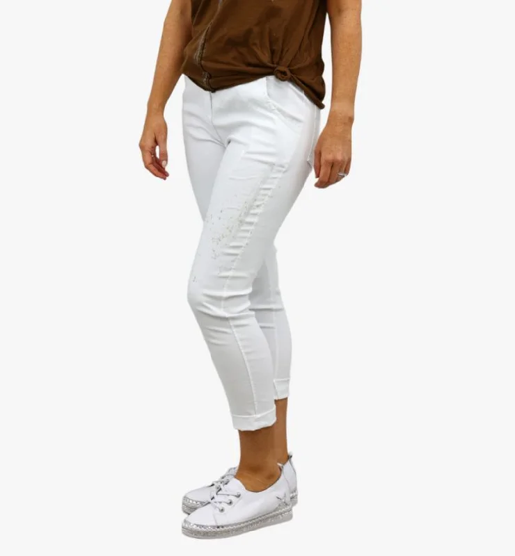 PATTI cotton stretch pants Comfortable Denim Trousers