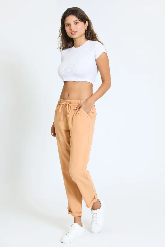 PULL ON CONVERTIBLE PANT - ORANGE Formal Slim Pants