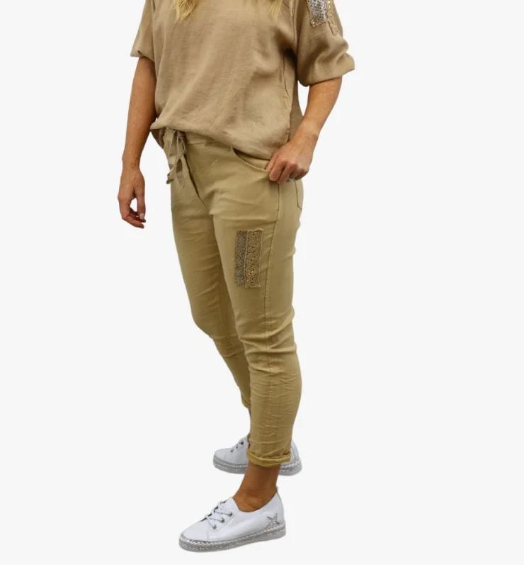 PETRA cotton stretch pants Comfy Cargo Trousers