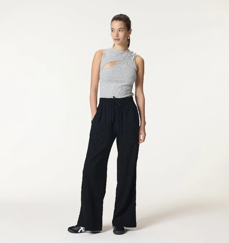 Textured Austin Pant - Black Fashionable Jogger Pants