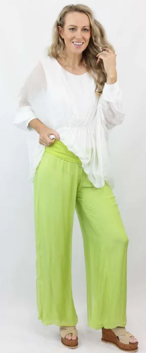 PENELOPE Silk pants Elegant High-Waist Pants