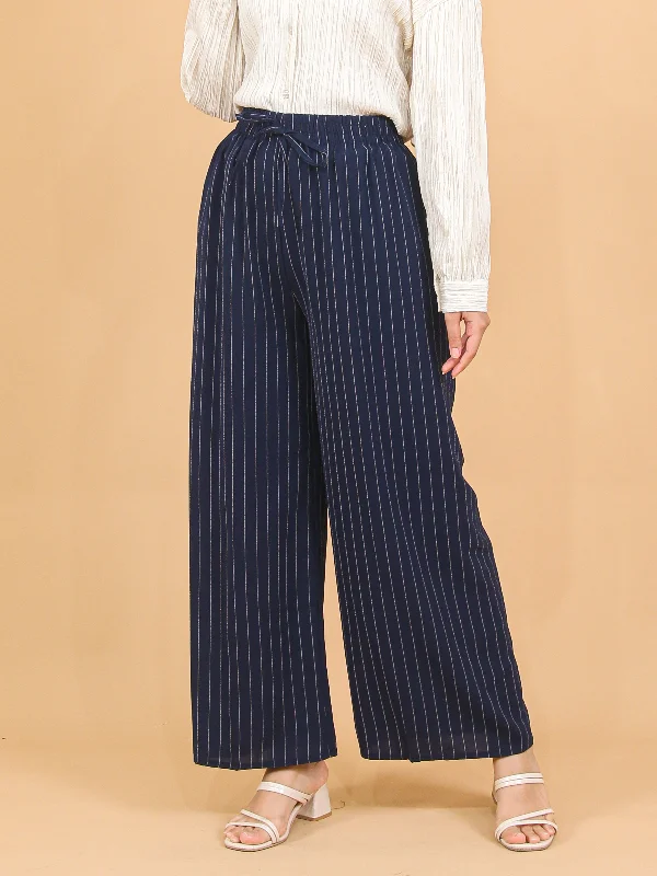 STRIPE PALAZZO PANTS BP123 Classic Cropped Pants