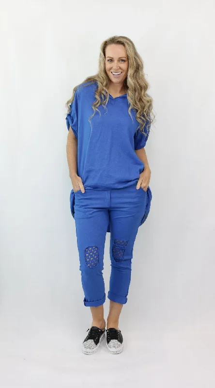 COBALT BLUE VALEN TOP