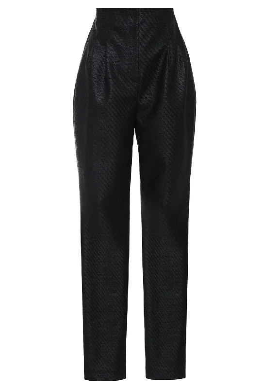 VEGAN LEATHER SPY PANTS Classic Cropped Pants