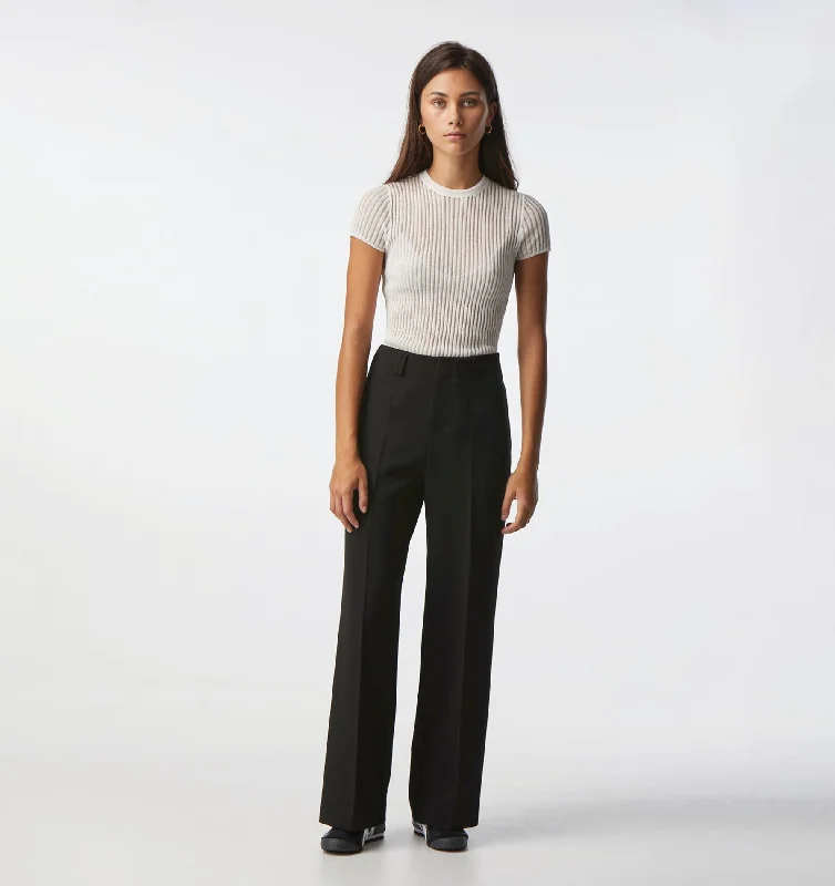 Gala High Waisted Pant - Black Chic Slim Fit Pants