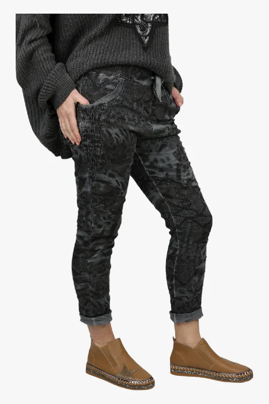 CAMO cotton stretch pant Chic Checkered Pants