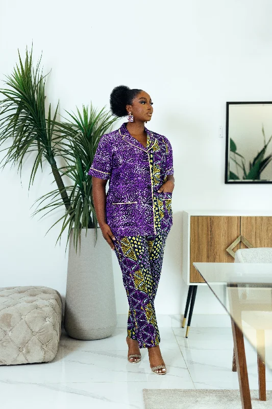 ABENI AFRICAN PRINT PANTS SET Soft Stretch Leggings
