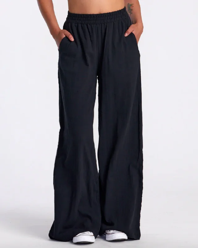 RVCA Womens New Yume Wide Leg Pants Comfortable Cargo Pants