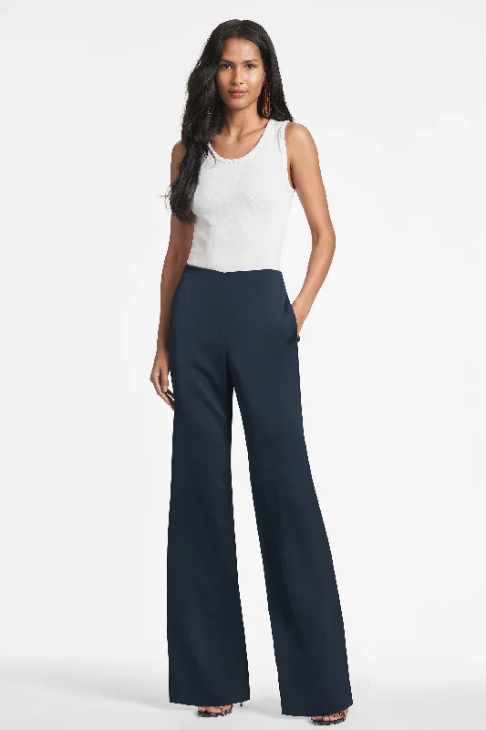 Alli Pant - Midnight Trendy Wide-Legged Trousers