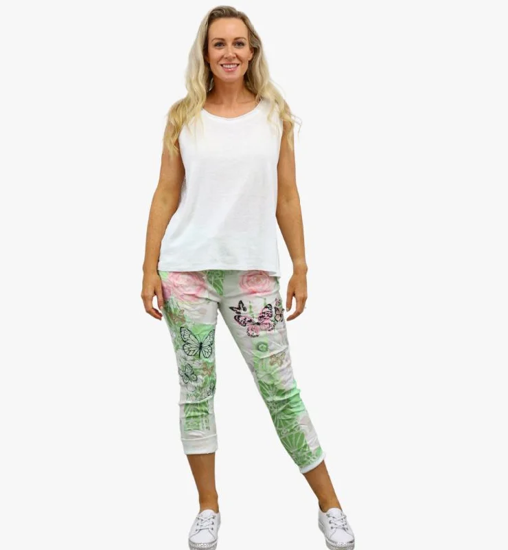 BUTTERFLY cotton stretch pants Trendy Printed Leggings