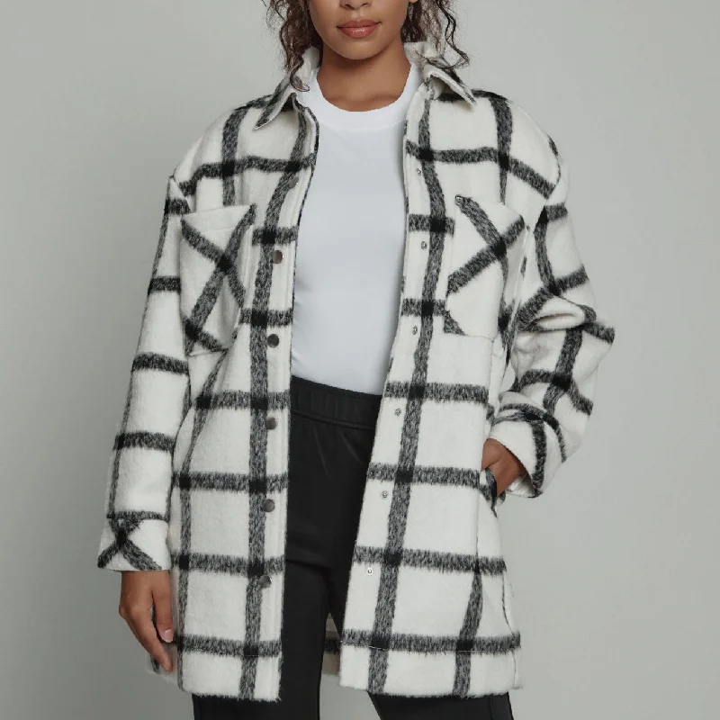 7Diamonds Austin Longline Shacket Smart Business Blouse