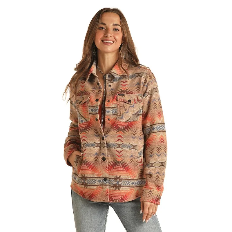 Aztec Women's Long Shacket | Bw92c01932 Loose Oversized Blouse