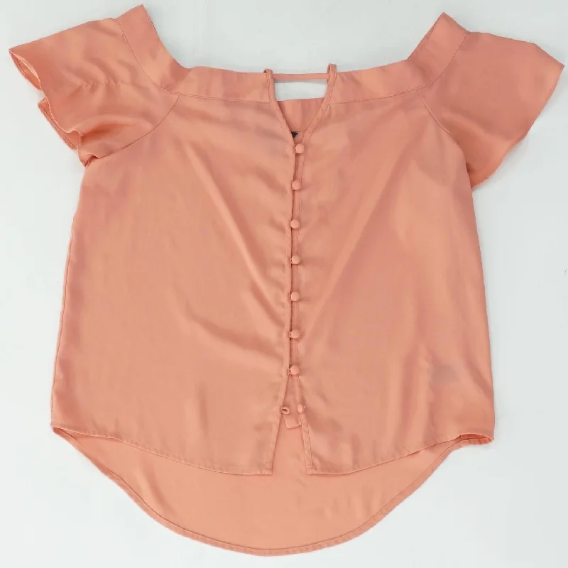 Pink Solid Sleeveless Blouse Embellished Collar Blouse