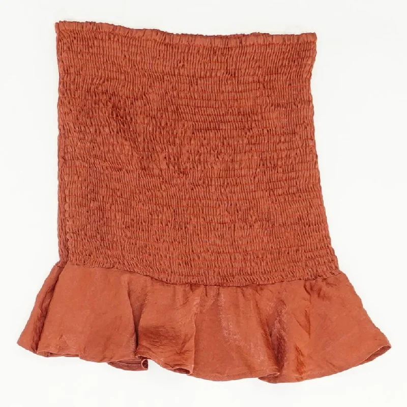 Rust Solid Sleeveless Blouse Modern Oversized Blouse