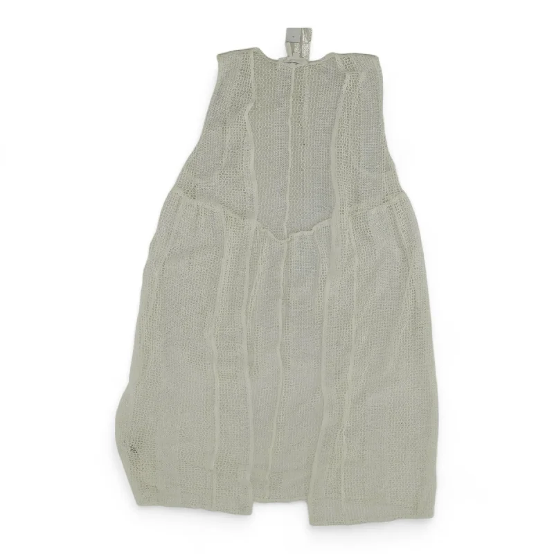 White Solid Sleeveless Blouse Polished Work Blouse