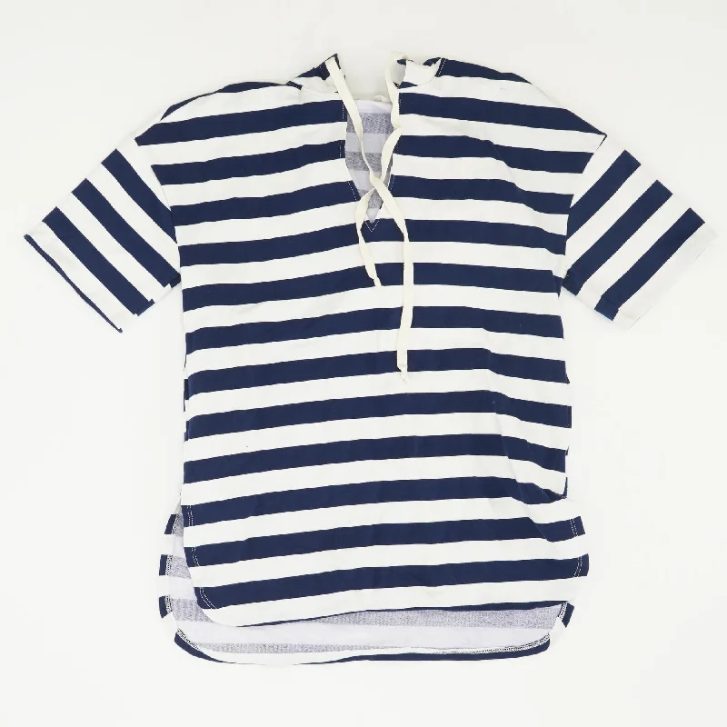 White Striped Short Sleeve Blouse Subtle Shimmer Blouse