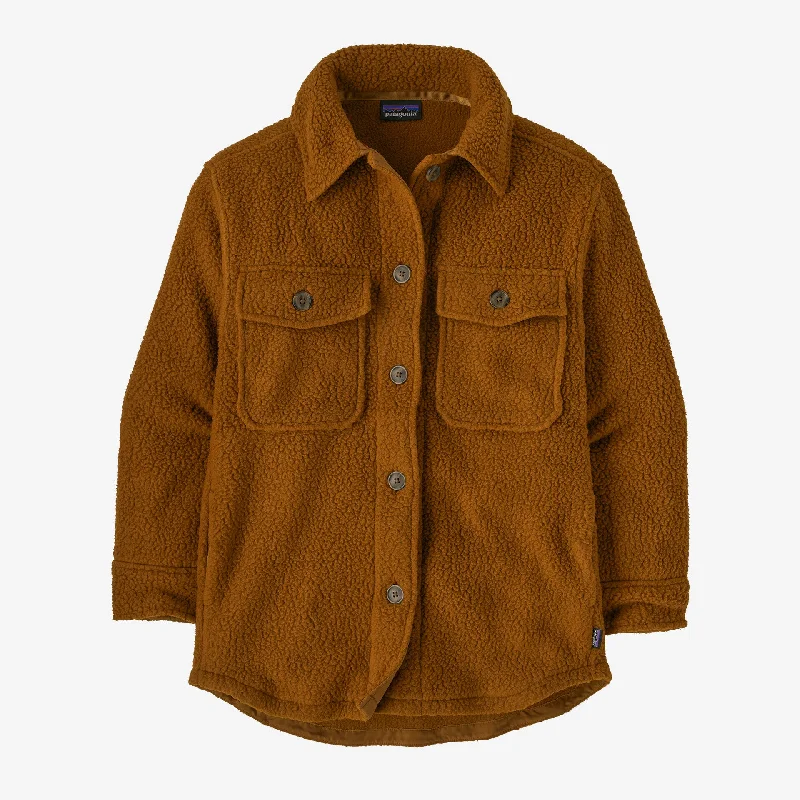 W's Retro Pile Shacket Textured Cotton Blouse