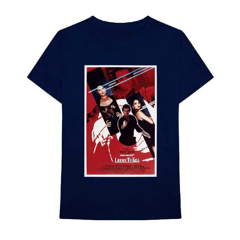 James Bond 007 | Official Band T-Shirt | Licence To Kill Poster Rayon Velvet Corduroy