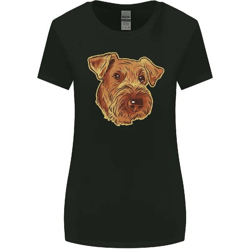 An Airedale Terrier Waterside Bingley Dog Womens Wider Cut T-Shirt Terry Blend Velvet Blend Canvas Blend