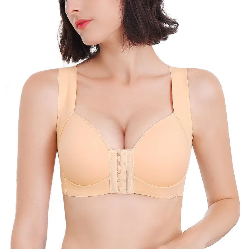 Post-Surgery Front Closure T-Shirt Bra Cotton Fabric Linen Fabric Terry Fabric