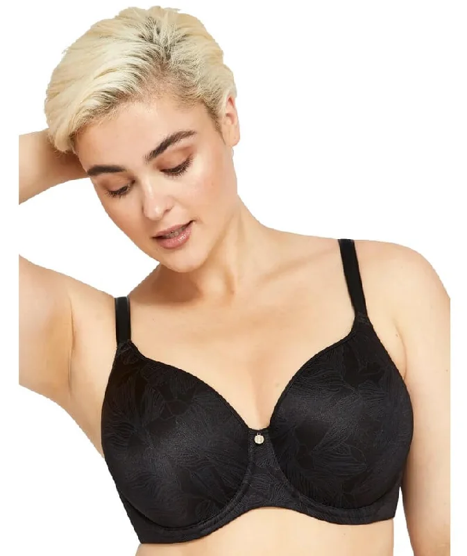 Berlei Lift and Shape T-Shirt Underwire Bra - Contemporary Floral Black Mesh Fabric Canvas Fabric Denim Fabric