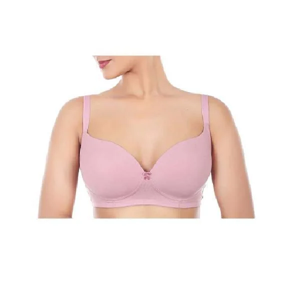 Classic Padded Wirefree T-Shirt Bra Solid Color Striped Floral