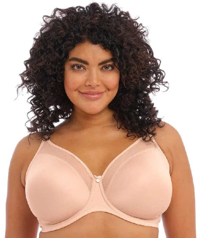 Elomi Smooth Underwire Moulded T-Shirt Bra - Sahara Notch Collar Peter Pan Collar Cowl Neck