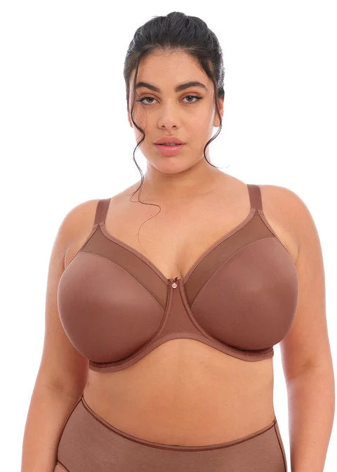 Elomi Smooth UW Molded T-Shirt Bra, Clove | Clove T-Shirt Bra | Elomi Non Padded T-Shirt Bra Thin T-Shirt Open Front Quick Dry