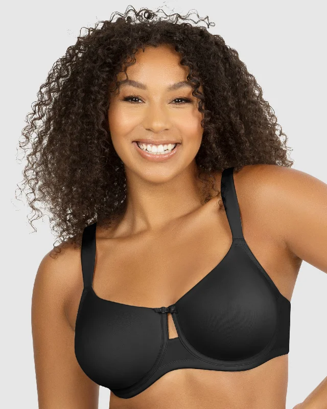 Erika Everyday Seamless Underwire T-Shirt Bra-Black- P58622 Knit Fabric Woven Fabric Fleece Fabric