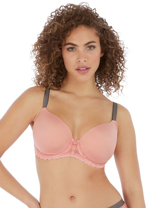 Freya Offbeat Molded Demi T-shirt Bra, Rosehip | Rose T-Shirt Bra | Freya Offbeat T-Shirt Bra Spandex Blend Rayon Blend Denim Blend