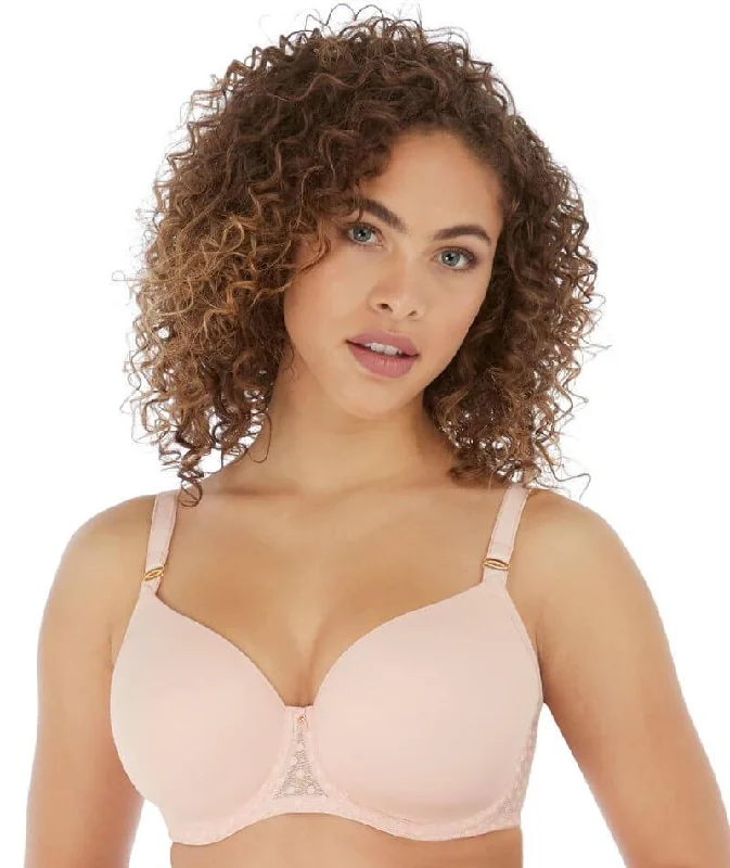 Freya Starlight Underwired Moulded Balcony T-shirt Bra - Rosewater Print Jacquard Patchwork