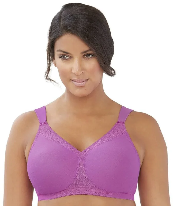 Glamorise MagicLift Seamless Support Wire-free T-Shirt Bra - Rose Mesh Fabric Canvas Fabric Denim Fabric