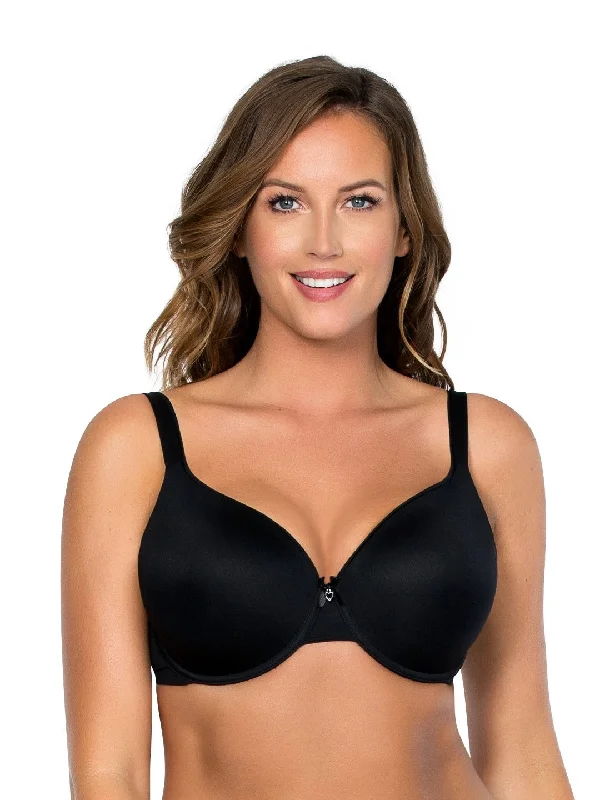 Jeanie T-Shirt Bra - Black - 4812 Lace Blend Ribbed Blend Corduroy Blend