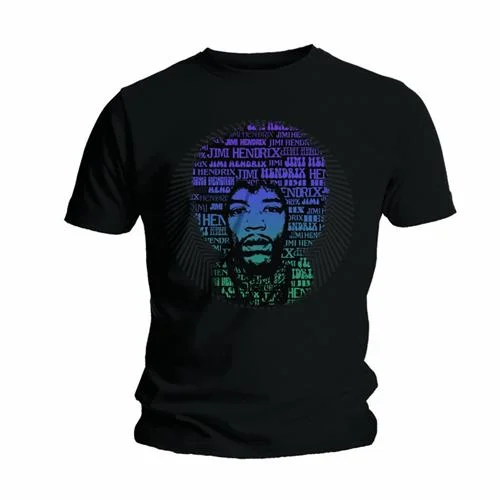 Jimi Hendrix | Official Band T-Shirt | Afro Speech Fitted T-Shirt Seamless Stretchy