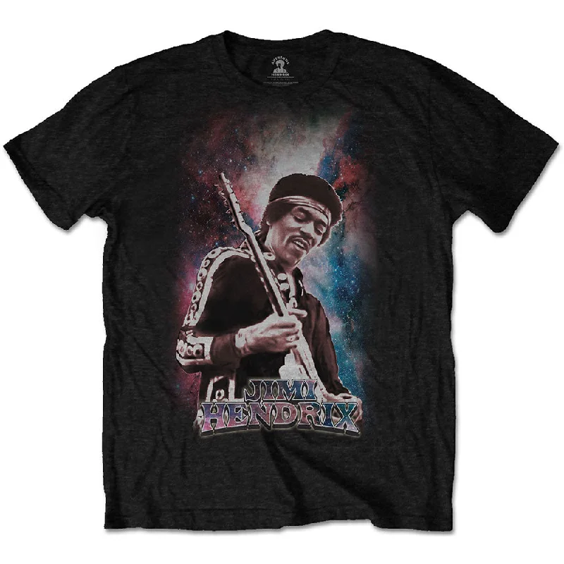 Jimi Hendrix | Official Band T-Shirt | Galaxy Houndstooth Herringbone Solid