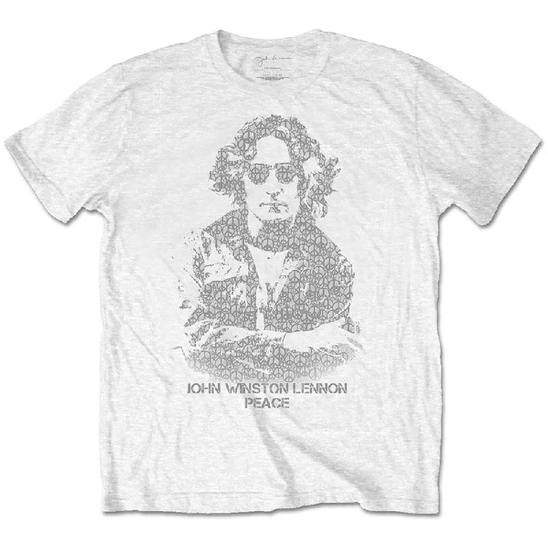 John Lennon | Official Band T-Shirt | Peace Lace Blend Ribbed Blend Corduroy Blend