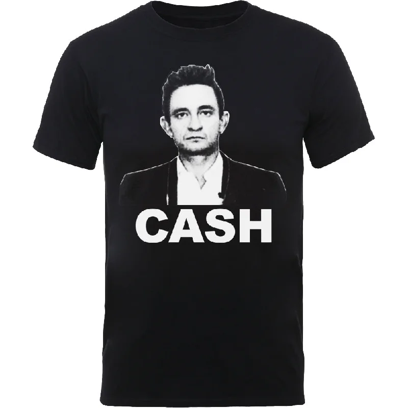 Johnny Cash | Official Band T-Shirt | Straight Stare Houndstooth Herringbone Solid