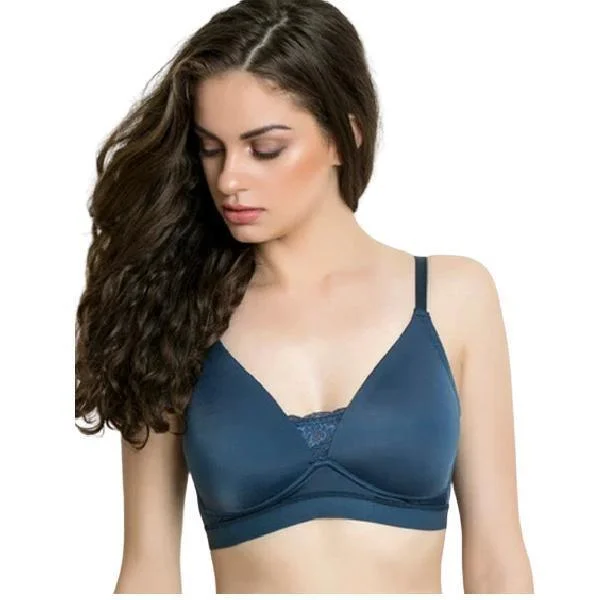Lightly Padded Deep Plunge T-Shirt Bra Chenille Blend Fleece Blend Nylon Blend