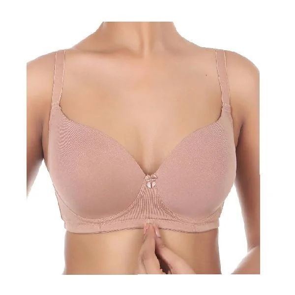 Lightly Padded Wirefree T-Shirt Bra Fitted T-Shirt Seamless Stretchy