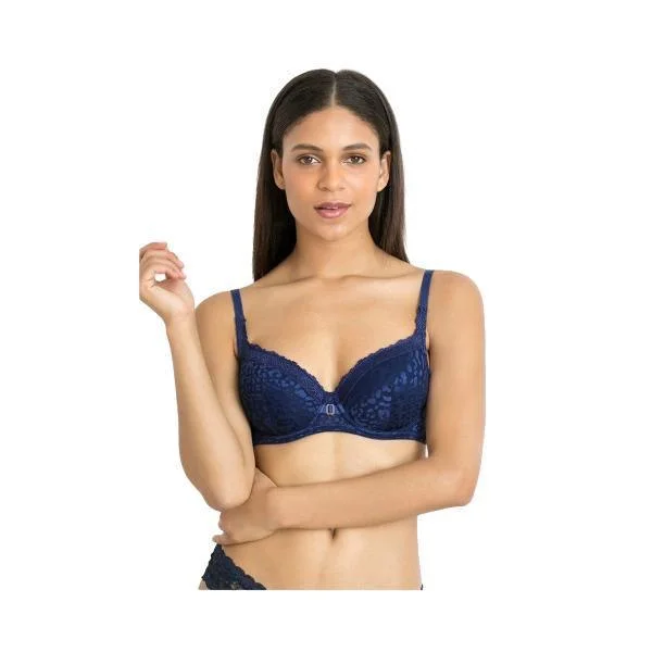 Luxe Lace Padded Wired T-shirt Bra Anti-Pilling Machine Wash Handmade