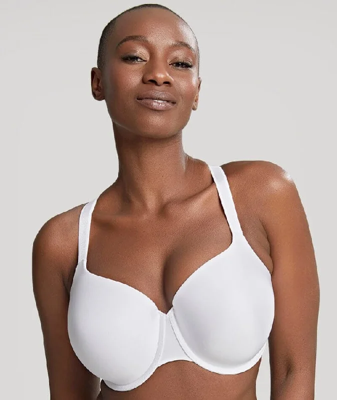 Panache Porcelain Elan Moulded Underwired T-Shirt Bra - White Casual Formal Business