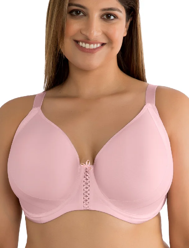 Parfait Shea Molded Spacer Bra Underwired T-Shirt Bra, Petal Pink | Pink Parfait Molded Bra | Petal Pink Molded Spacer Bras Hooded Caped Shawl Collar