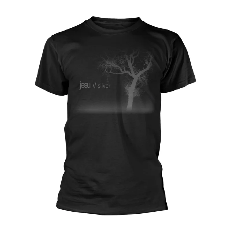 Jesu Unisex T-shirt: Silver Iron Safe Non-Iron Wrinkle Free