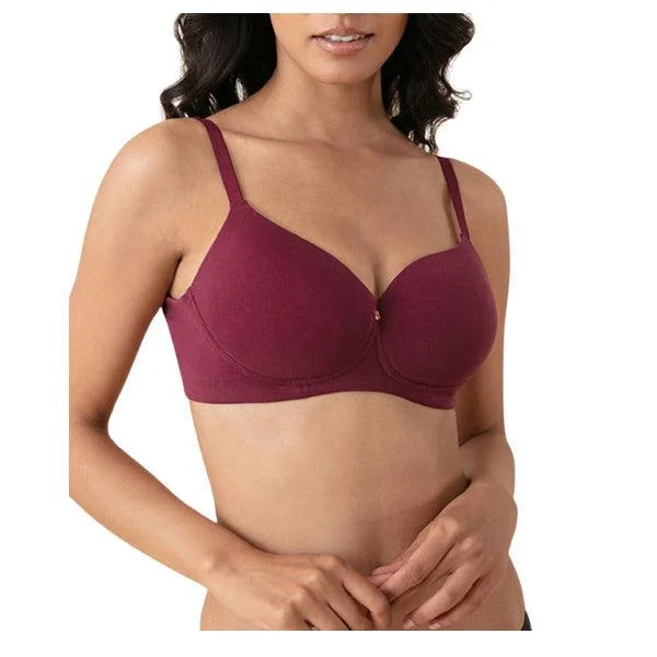 T shirt Padded Bra With Broad Smooth Wings | Cotton Everday T-shirt Bra-Maroon Satin Fabric Silk Fabric Chiffon Fabric T shirt Padded Bra With Broad Smooth Wings | Cotton Everday T-shirt Bra-Maroon Satin Fabric Silk Fabric Chiffon Fabric