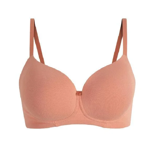 T-shirt Padded Wireless Bra With Broad Smooth Wings | Cotton Everday Bra- Pink Front Pockets Side Pockets Patch Pockets T-shirt Padded Wireless Bra With Broad Smooth Wings | Cotton Everday Bra- Pink Front Pockets Side Pockets Patch Pockets