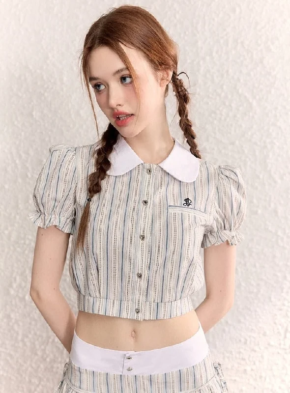 Original Doll Collar Shirt Maxi Dress Set-Up Elegant Pleated Maxi Dress